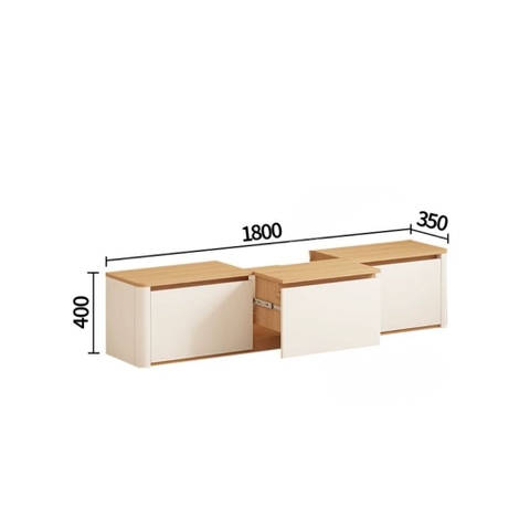 Combo Phòng Khách Bo Cong Góc Hiện Đại Cho Phòng Khách 180x35x40cm Yapi-931