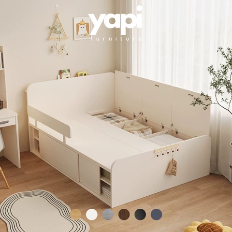 Giường Ngủ Ngăn Kéo Kèm Vách Ngăn Đa Năng Cho Bé 1m2x2m Yapi-566