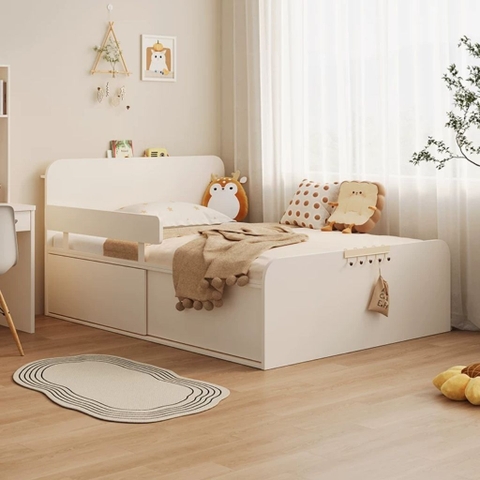 Giường Ngủ Ngăn Kéo Kèm Vách Ngăn Đa Năng Cho Bé 1m2x2m Yapi-566