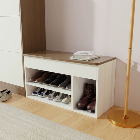 Ghế Đôn Ngồi Mang Giày Tích Hợp Kệ Giày Tủ Lưu Trữ 160x32x44cm Yapi-345