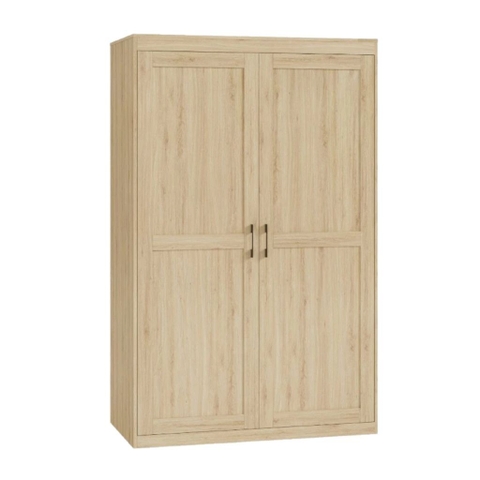 Tủ Quần Áo Gỗ MDF 2 Cánh Màu Vân Gỗ Tự Nhiên Hiện Đại Có Ngăn Kệ 120x60x190cm Yapi-244