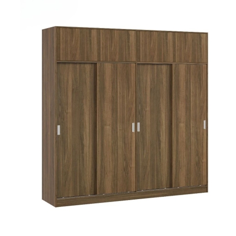 Tủ Quần Áo Gỗ MDF Cửa Lùa 4 Cánh Có Ngăn Phụ Hiện Đại 220x60x220cm Yapi-247
