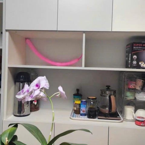 Tủ Bếp Kết Hợp Quầy Bar Mini Gỗ MDF Cánh Kính Cường Lực, 280x40x220cm Yapi-TB002