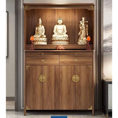 Tủ Thờ Gỗ MDF Phủ Melamine Hiện Đại Có Hộc Thờ Trên Và Ngăn Kéo 68,6x48x188,5cm Yapi-1206