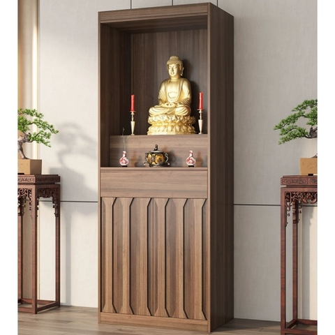 Tủ Thờ Đứng Hiện Đại Có Ngăn Kéo Và Tủ Cánh Mở Gỗ 80x50x210cm Yapi-1204