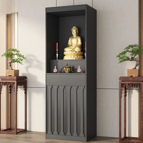 Tủ Thờ Đứng Hiện Đại Có Ngăn Kéo Và Tủ Cánh Mở Gỗ 80x50x210cm Yapi-1204