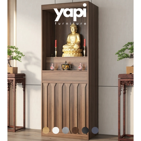 Tủ Thờ Đứng Hiện Đại Có Ngăn Kéo Và Tủ Cánh Mở Gỗ 80x50x210cm Yapi-1204