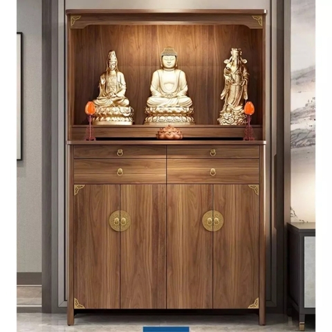 Tủ Thờ Gỗ MDF Phủ Melamine Hiện Đại Có Hộc Thờ Trên Và Ngăn Kéo 68,6x48x188,5cm Yapi-1206