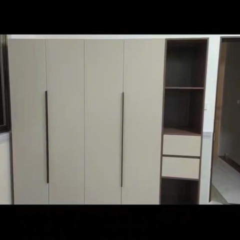 Combo Tủ Quần Áo Kèm Tab Đầu Giường Hiện Đại Gỗ MDF 280x58x240cm Yapi-254