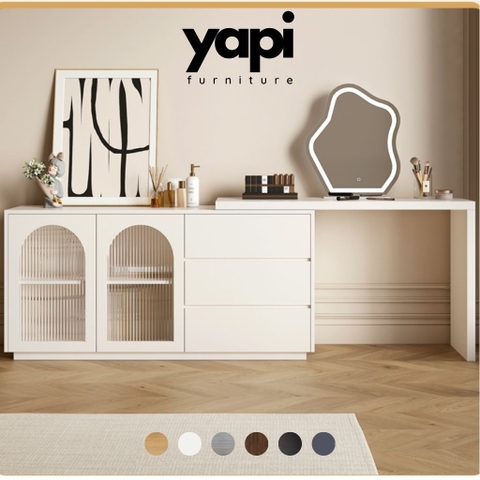 Bàn Trang Điểm Thông Minh Kèm Tủ Lưu Trữ Và Ngăn Kéo 120x40x74cm Yapi-804