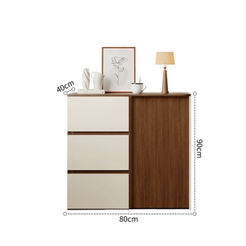 Tủ Để Đồ Kết Hợp Trang Trí Cánh Bo Cong Có Ngăn Kéo Yapi-117