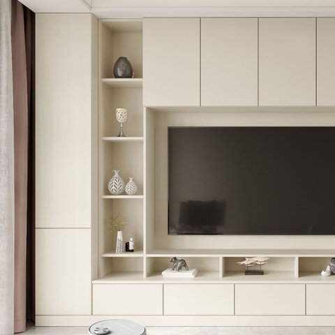 Kệ Tivi Âm Tường Kết Hợp Tủ Trang Trí Và Lưu Trữ Đa Năng 360x42x220 Yapi-916