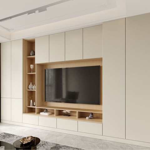 Kệ Tivi Âm Tường Kết Hợp Tủ Trang Trí Và Lưu Trữ Đa Năng 360x42x220 Yapi-916