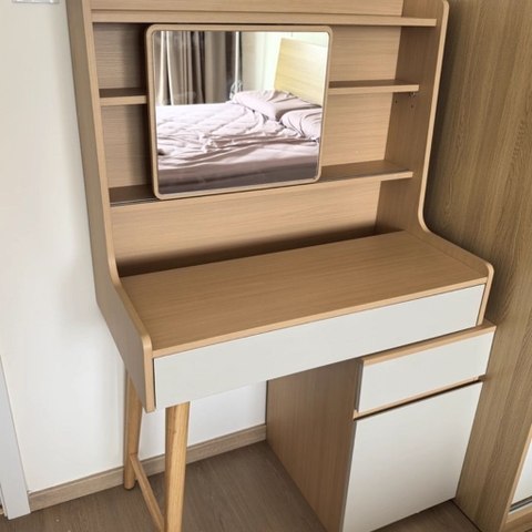 Bàn Trang Điểm Kèm Gương Nhiều Ngăn Lưu Trữ Tiện Lợi 104x44x130cm Yapi-806