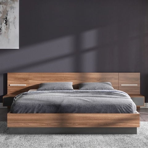 Giường Bay Nâng Hạ Và Hộc Tủ Chứa Đồ Kèm 2 Tab Có Đèn Led 180x200cm Yapi-542