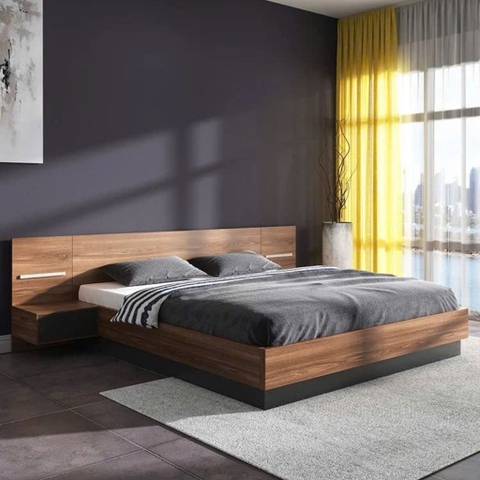 Giường Bay Nâng Hạ Và Hộc Tủ Chứa Đồ Kèm 2 Tab Có Đèn Led 180x200cm Yapi-542