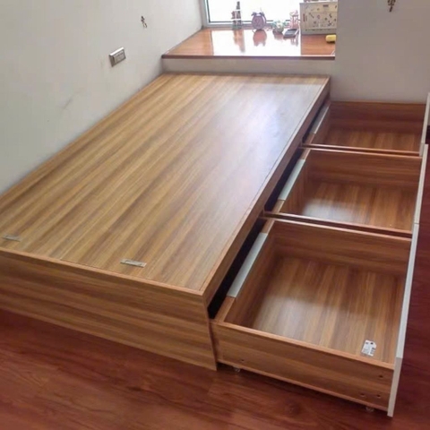 Giường Ngủ Tối Giản Có Ngăn Kéo Lưu Trữ Tiện Dụng 180x200cm Yapi-540