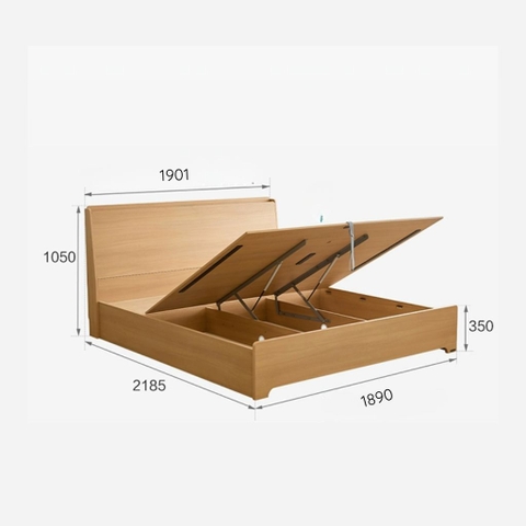 Giường Ngủ Thông Minh Nâng Hạ Có Tủ Lưu Trữ Lớn 180x200cm Yapi-541