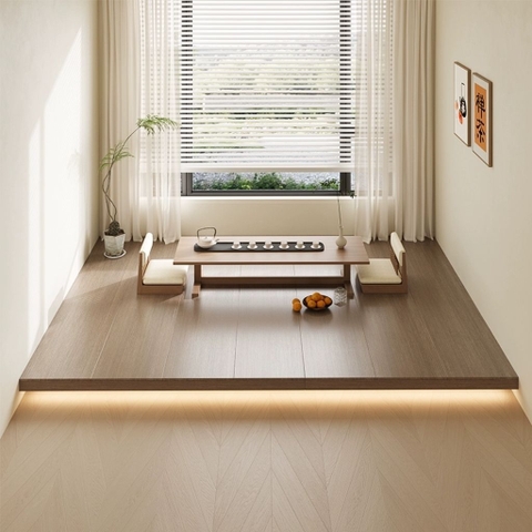 Giường Bệt Tatami, Bục Gỗ Hiện Đại Có LED Kiểu Nhật, Giường Cho Homestay 240x180x10cm Yapi-544