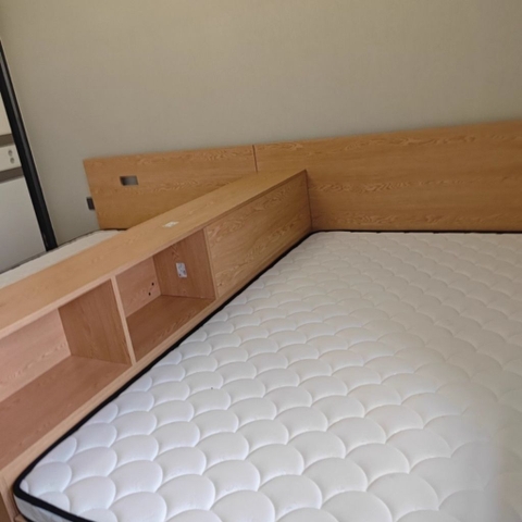 Giường Ngủ Sinh Đôi Cho Bé Có Vách Ngăn Và Tủ Lư Trữ 140cmx200cm Yapi-545