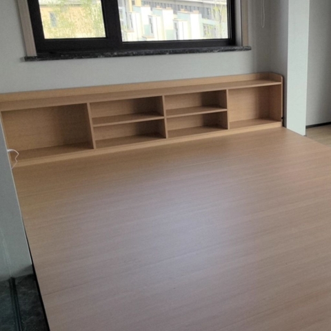 Giường Ngủ Tatami Kèm Kệ Đầu Giường Có LED Hiện Đại 240x190x15cm Yapi-546