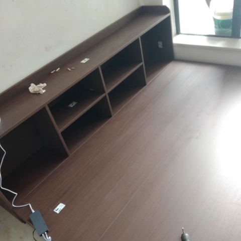 Giường Ngủ Tatami Kèm Kệ Đầu Giường Có LED Hiện Đại 240x190x15cm Yapi-546