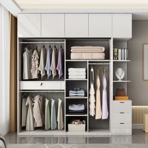 Tủ Quần Áo Cánh Lùa, Kính Cường Lực Hiện Đại 180x60x200cm Yapi-258