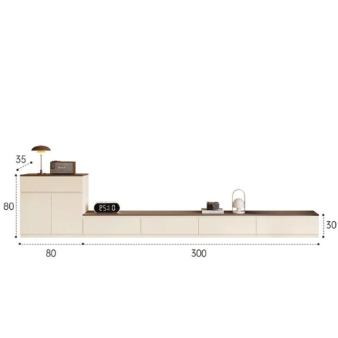 Kệ Tivi Hiện Đại Kèm Tủ Trang Trí Và Tủ Kính Trọng Cho Phòng Khách 380x35x30cm Yapi-918