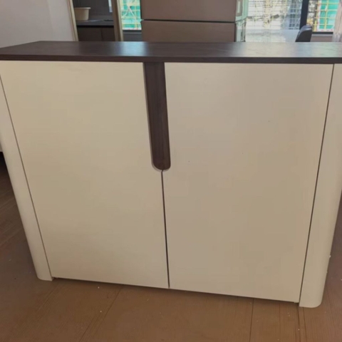 Tủ Trang Trí Phòng Khách Góc Bo Tròn Phong Cách Hiện Đại Tối Giản 198x40x90cm Yapi-121