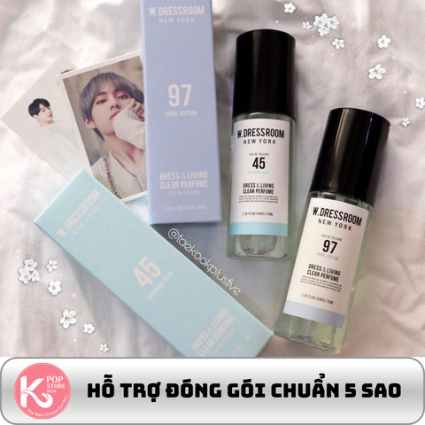 Nước hoa xịt thơm W.DRESSROOM KPOPSTOREHCM 49,97,45,214,314 cheapmoment Jungkook V BTS chính hãng Hàn Quốc