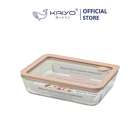 Hộp đựng thực phẩm thuỷ tinh chịu nhiệt borosilicate hình chữ nhật Kaiyo 700ml [mã KFC-5264]