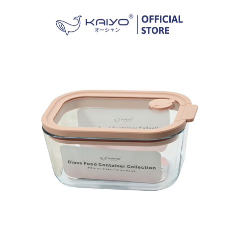 Hộp đựng thực phẩm thuỷ tinh chịu nhiệt borosilicate hình chữ nhật dáng sâu Kaiyo 470ml [mã KFC-5295]