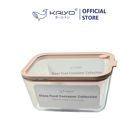 Hộp đựng thực phẩm thuỷ tinh chịu nhiệt borosilicate hình chữ nhật dáng sâu Kaiyo 2600ml [mã KFC-5325]