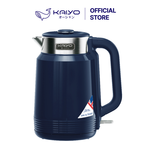 Ấm siêu tốc 2 lớp Cool touch Kaiyo 2L (Xanh Navy)