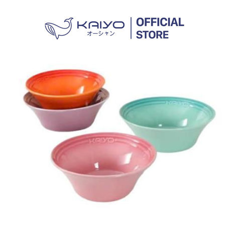 Bộ 2 bát tô rainbow Kaiyo, size 20-22cm, màu xanh-hồng