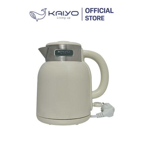 Ấm siêu tốc 2 lớp Cool touch Kaiyo 1.5L (Trắng Kem)