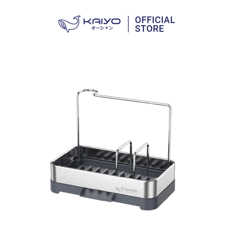 Giá đựng đồ rửa chén bằng inox có khay hứng, thoát nước Kaiyo