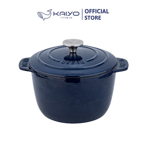 Nồi gang thành cao Oceno 20cm màu xanh navy