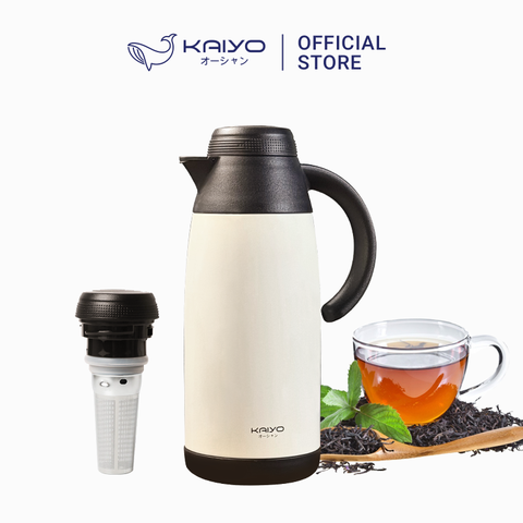 Phích pha trà giữ nhiệt 2 lớp inox có lõi lọc Kaiyo