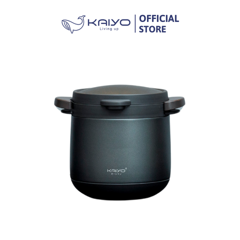 Nồi ủ chân không 2 tay cầm Kitchen Mate Kaiyo, dung tích 4,5L, màu ghi [mã KTC-6902]