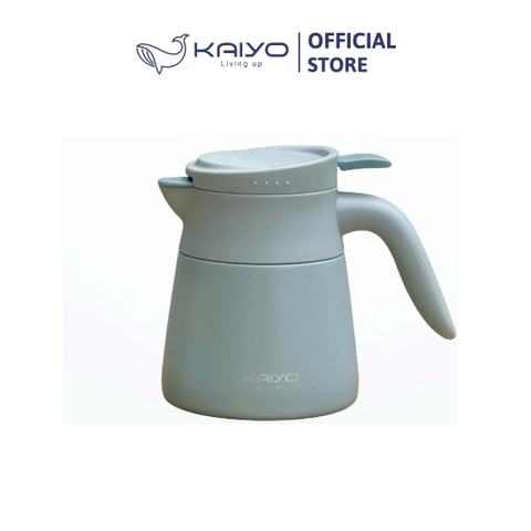 Bình giữ nhiệt 2 lớp có lõi lọc trà inox Kaiyo 500ml- Màu xanh mint