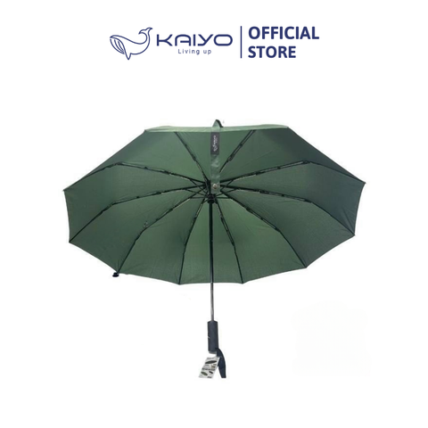 Ô gấp gọn tự động hai chiều 10 nan Kaiyo, màu xanh rêu [mã KCU-9064]