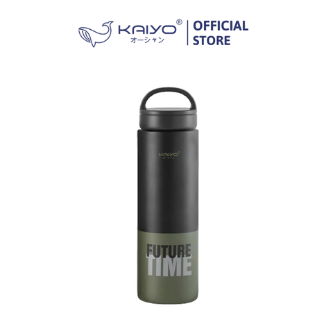 Bình giữ nhiệt hai lớp inox 304 Kaiyo, 700ml, màu đen nhám và xanh olive [KVF-1532]