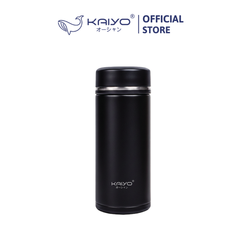 Bình giữ nhiệt hai lớp inox 304 Kaiyo, 360ml, màu đen nhám [KVF-6964]
