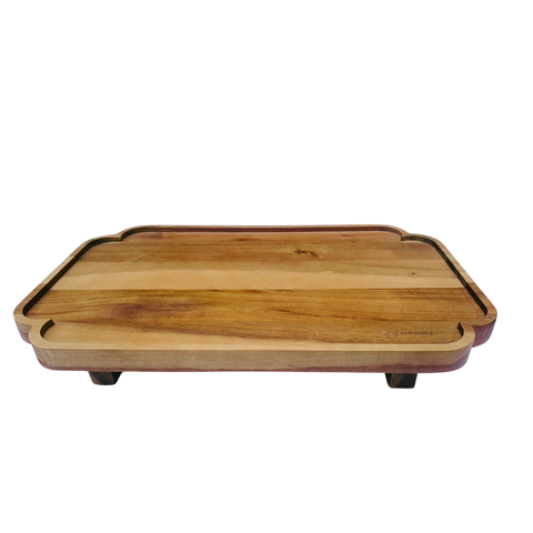 Khay trà bằng gỗ Kaiyo, kích thước 25x40cm