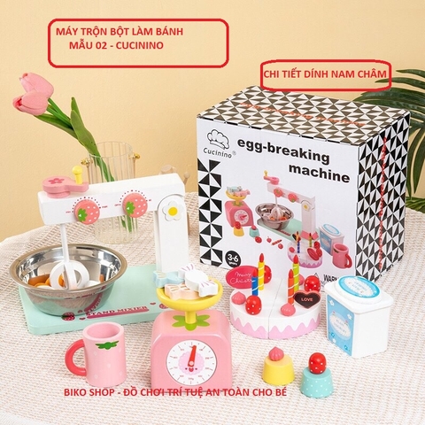 Đồ chơi sét làm bánh Cucinino bằng gỗ cho bé 𝐁𝐈𝐊𝐎 𝐒𝐇𝐎𝐏