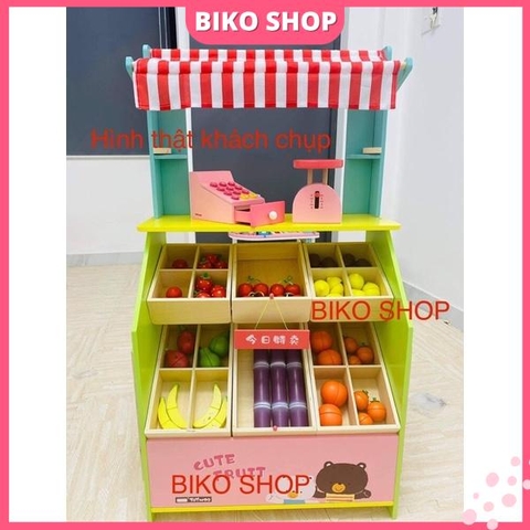 Đồ chơi quầy bán hàng củ quả dính nam châm cao cấp 94 cm-𝐁𝐈𝐊𝐎 𝐒𝐇𝐎𝐏