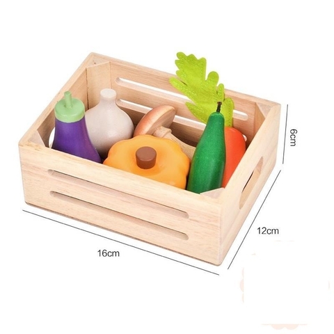 Đồ chơi củ quả thực phẩm Toywoo bằng gỗ có khay - 𝐁𝐈𝐊𝐎 𝐒𝐇𝐎𝐏
