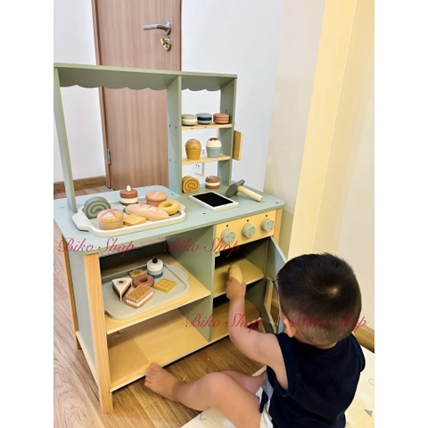 Đồ chơi Quầy bán hàng, quầy bánh xanh xixi bằng gỗ cho bé 𝐁𝐈𝐊𝐎 𝐒𝐇𝐎𝐏