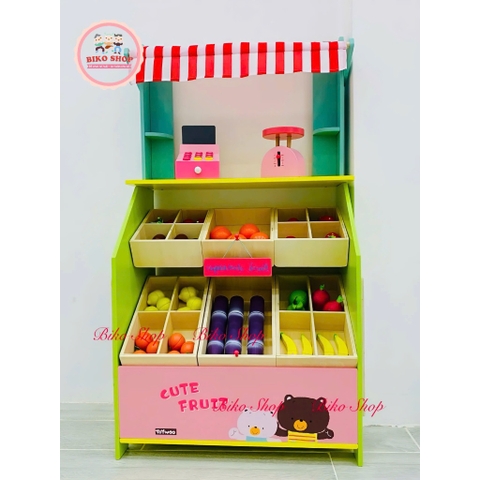 Đồ chơi quầy bán hàng củ quả dính nam châm cao cấp 94 cm-𝐁𝐈𝐊𝐎 𝐒𝐇𝐎𝐏
